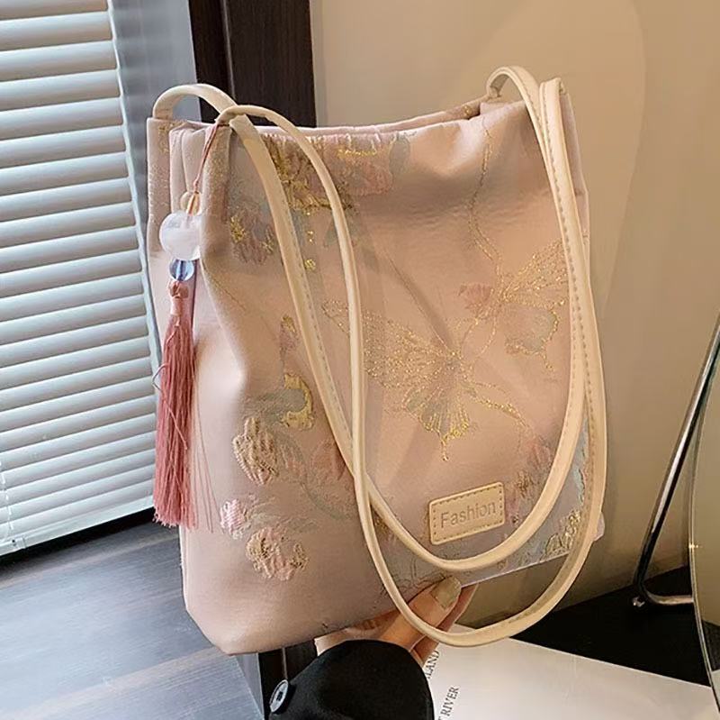 New Chinese-style bucket bag