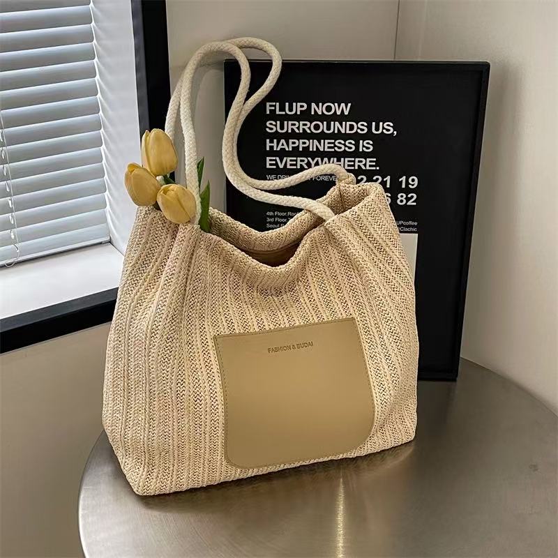 Vintage woven tote bag