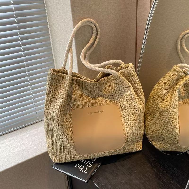 Vintage woven tote bag